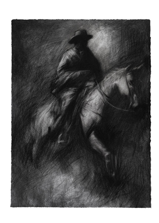 Hallow Moon | Original Drawing - Mad Charcoal