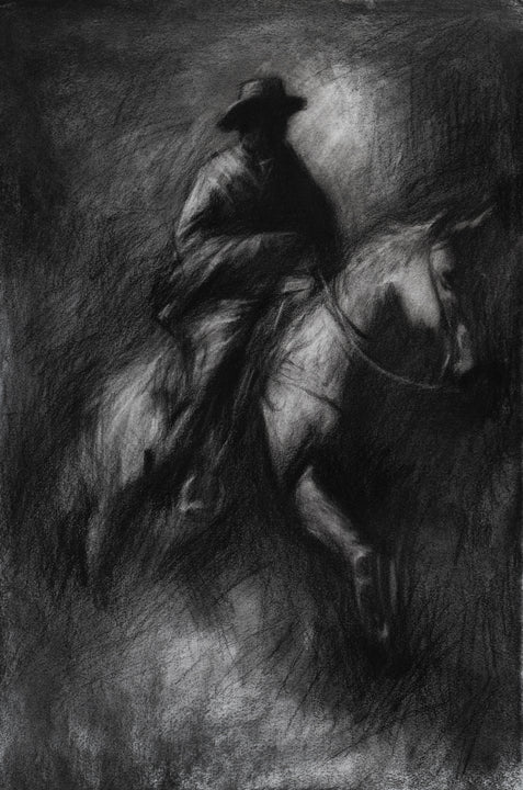 Hallow Moon | Original Drawing - Mad Charcoal