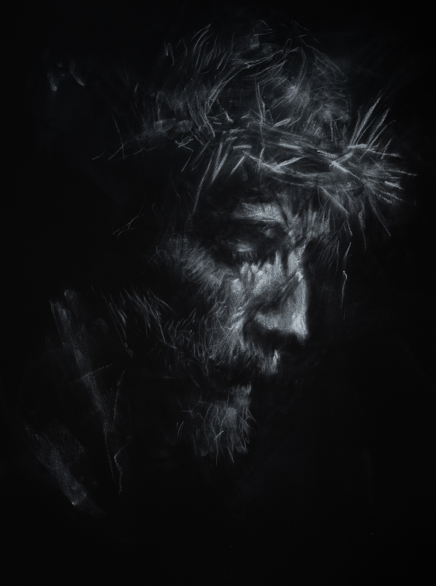 He Became Sin Who Knew No Sin | Original Artwork - Mad Charcoal