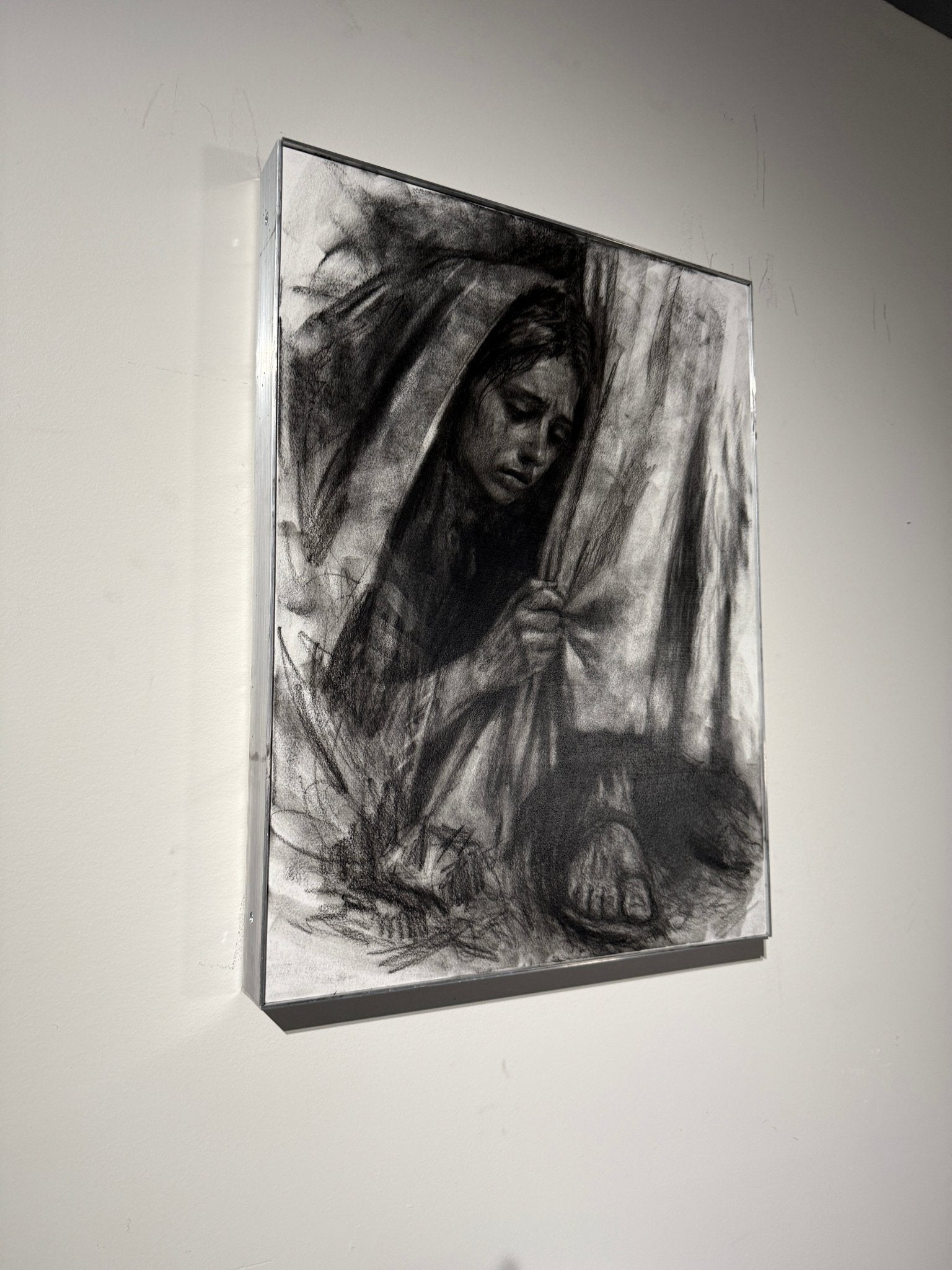 Healed by Faith | Original Charcoal on Canvas - Mad Charcoal