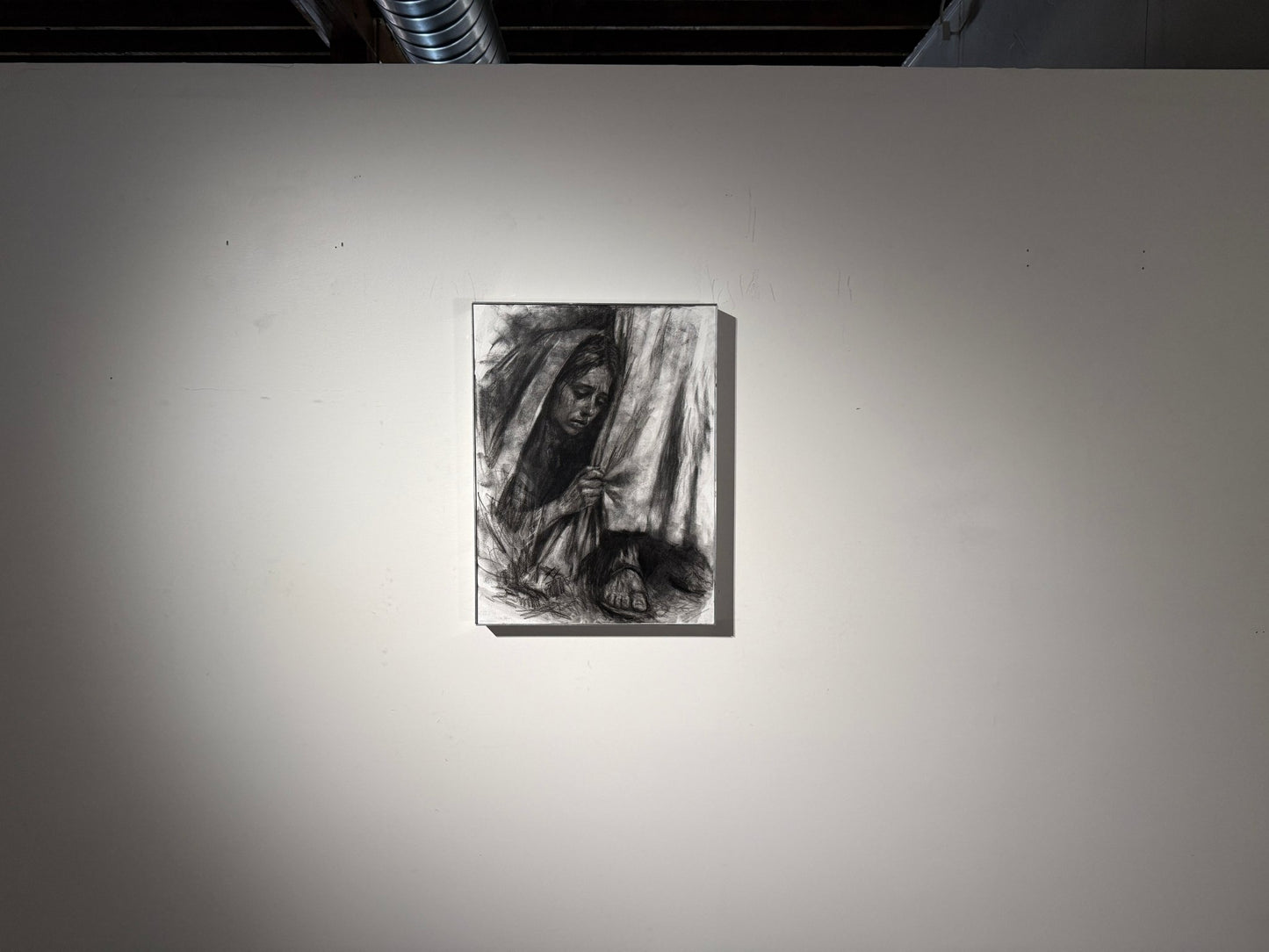 Healed by Faith | Original Charcoal on Canvas - Mad Charcoal