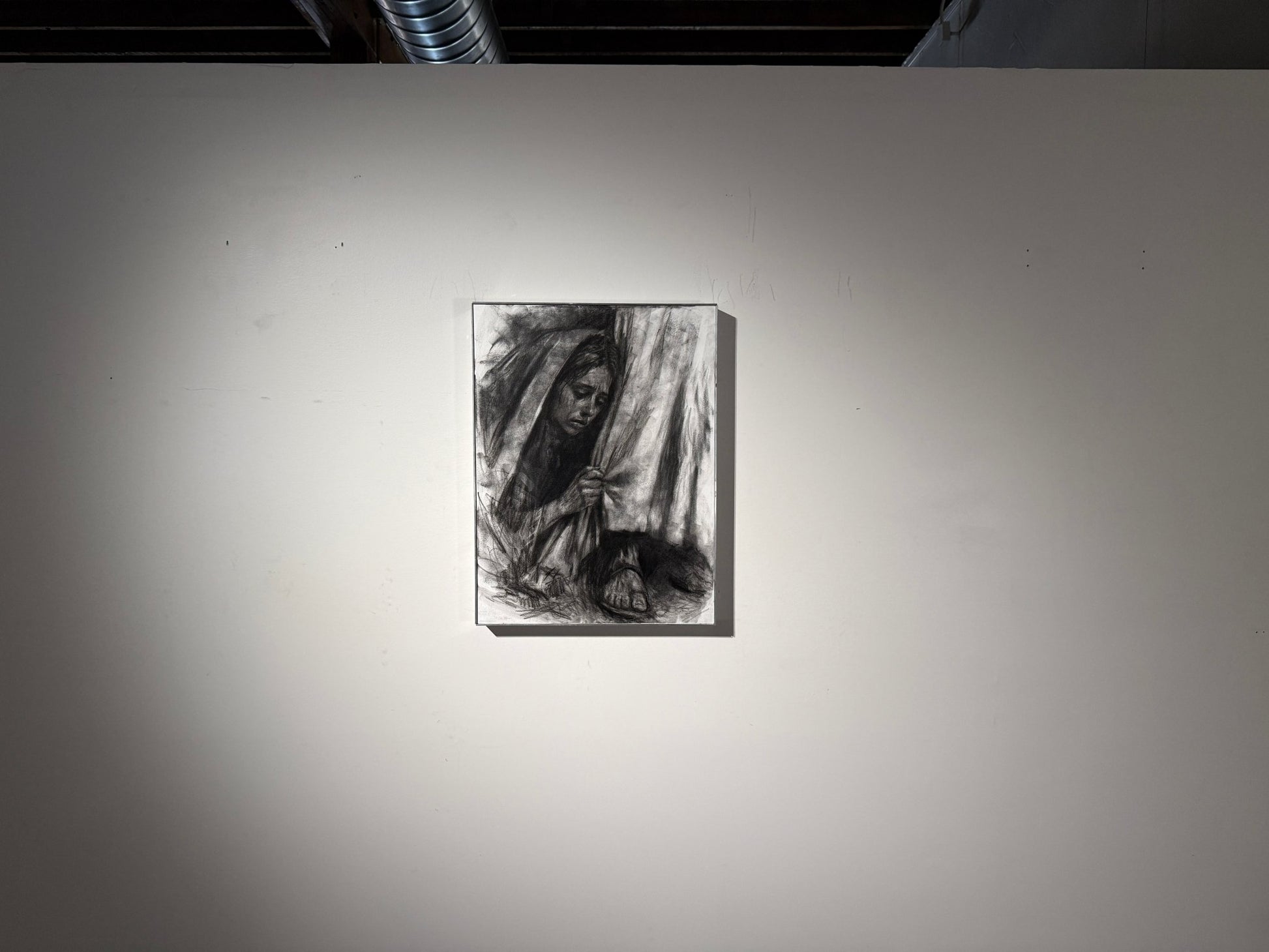 Healed by Faith | Original Charcoal on Canvas - Mad Charcoal