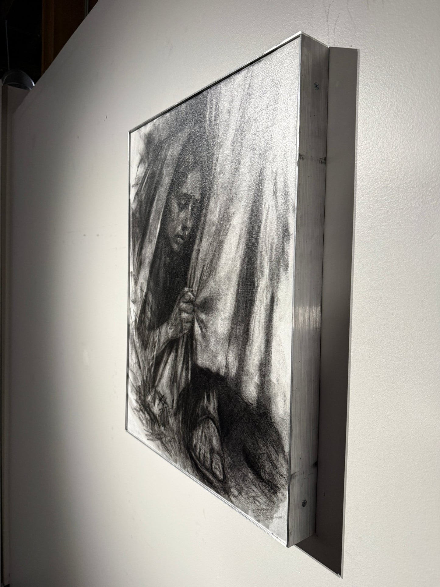Healed by Faith | Original Charcoal on Canvas - Mad Charcoal