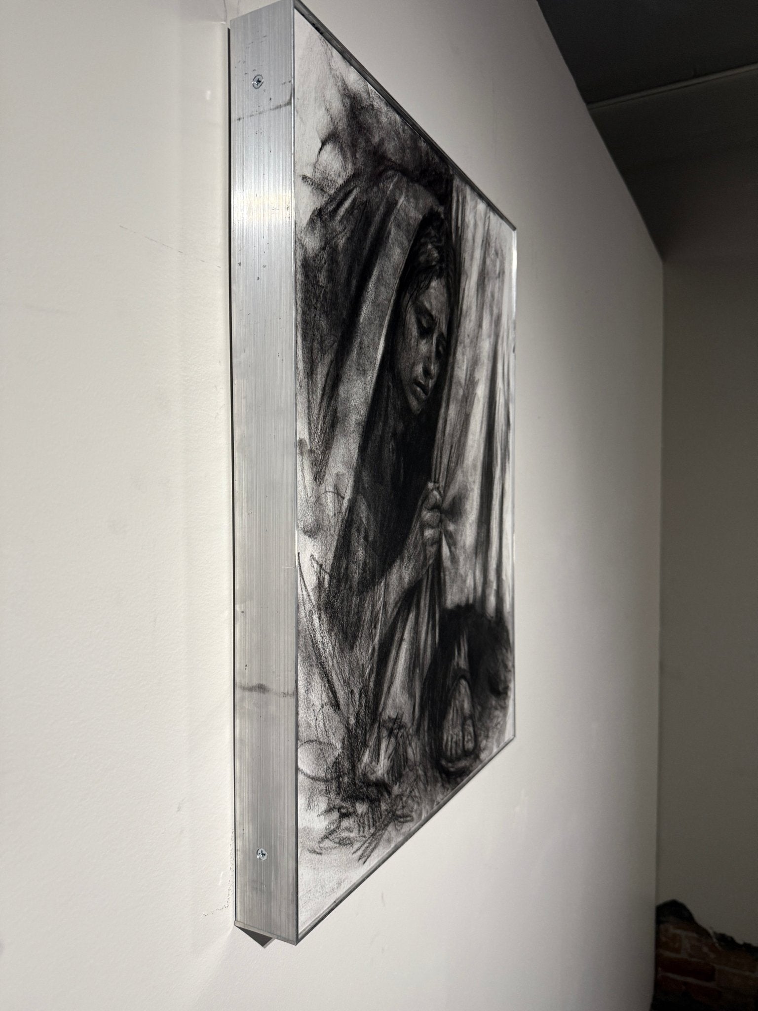 Healed by Faith | Original Charcoal on Canvas - Mad Charcoal