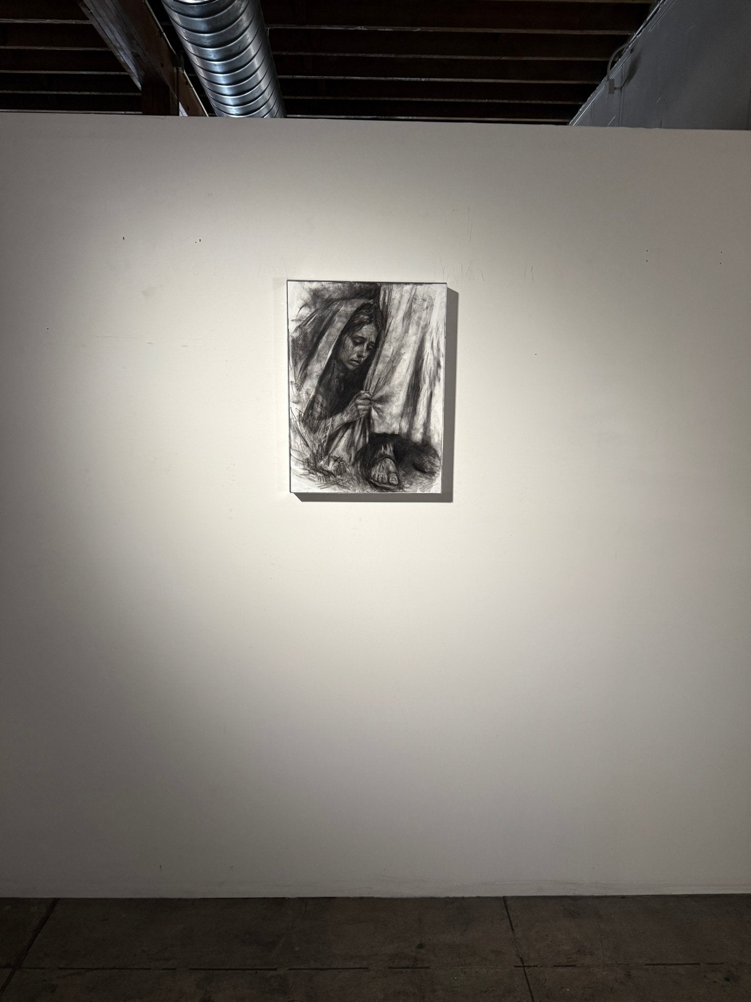 Healed by Faith | Original Charcoal on Canvas - Mad Charcoal