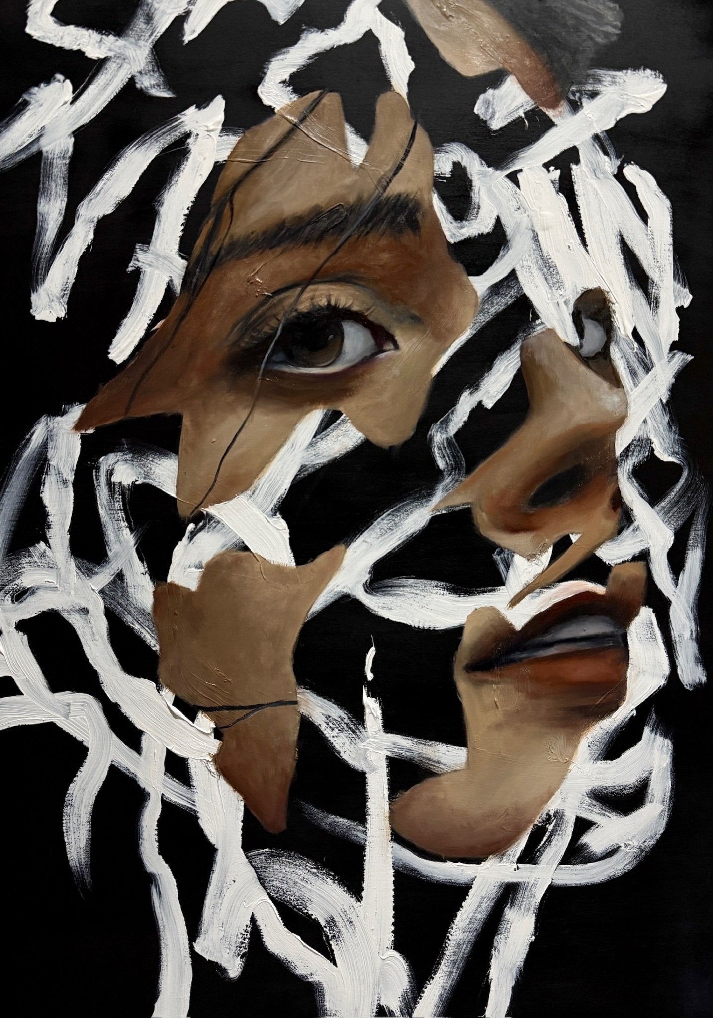 Held In Absence | Original Oil Painting - Mad Charcoal