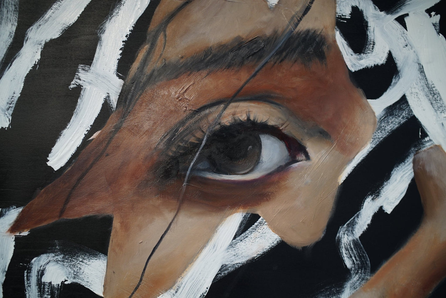 Held In Absence | Original Oil Painting - Mad Charcoal
