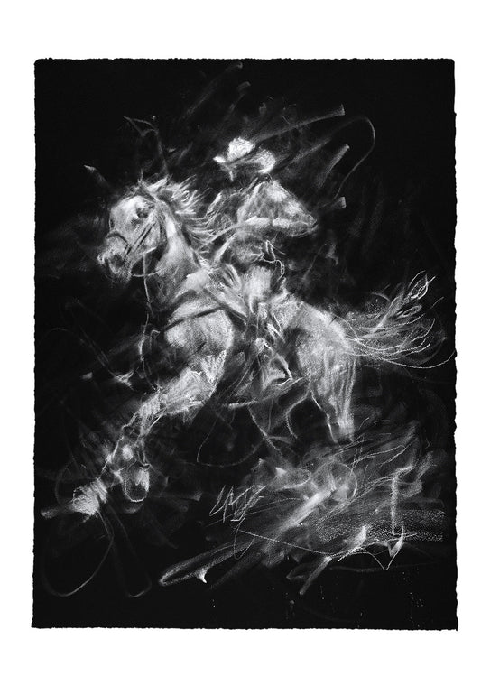 I Hoped To Find You Beyond The Horizon | Original Drawing - Mad Charcoal