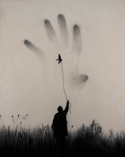 I Lost My Reality | Original Charcoal on Canvas - Mad Charcoal