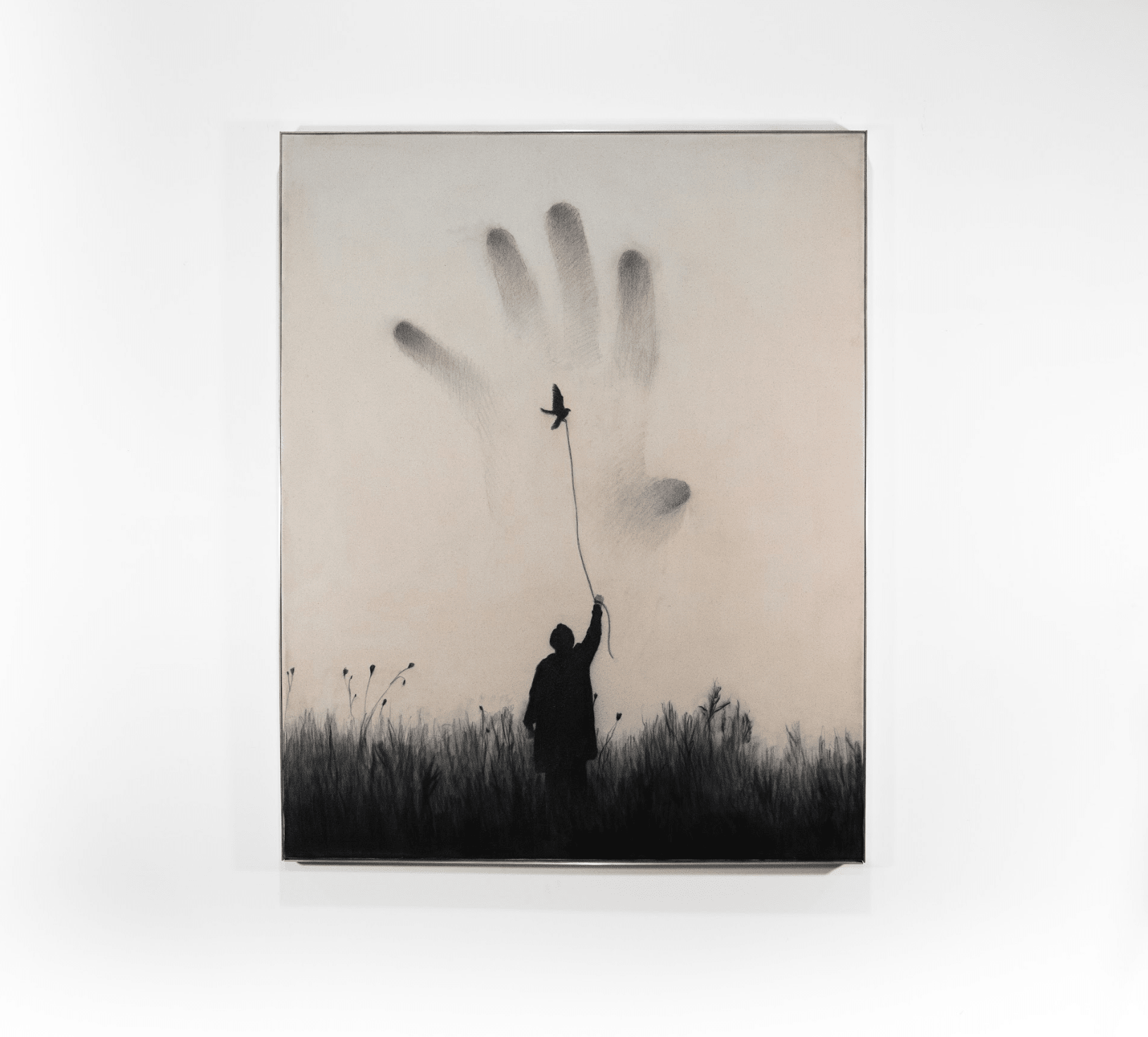 I Lost My Reality | Original Charcoal on Canvas - Mad Charcoal