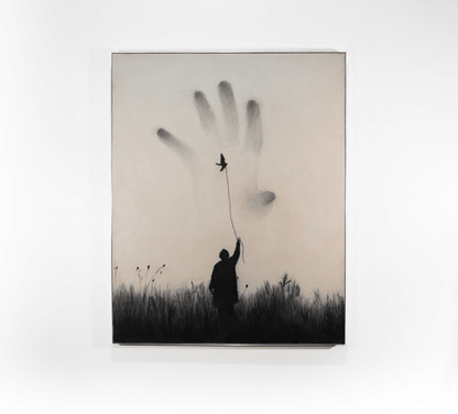 I Lost My Reality | Original Charcoal on Canvas - Mad Charcoal