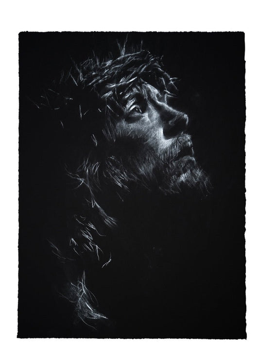 Into Your Hands I Commit My Spirit | Original Drawing - Mad Charcoal