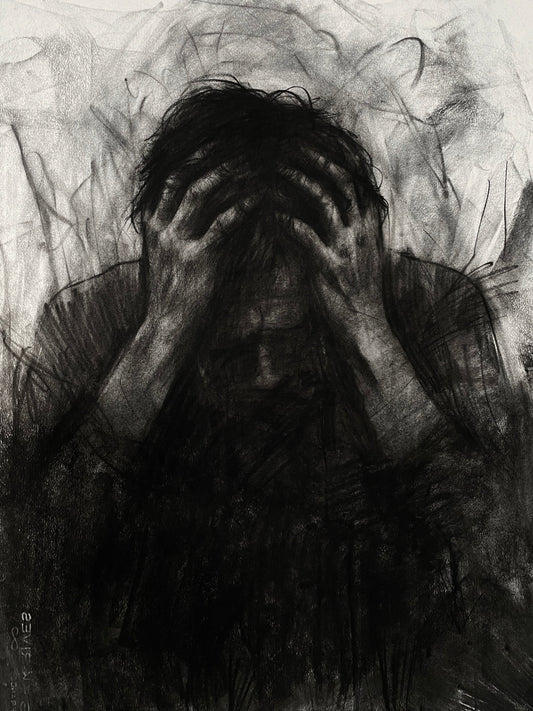 Lost In This Present Darkness | Original Drawing - Mad Charcoal