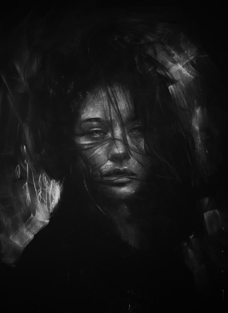 On the Other Side | Original Drawing - Mad Charcoal