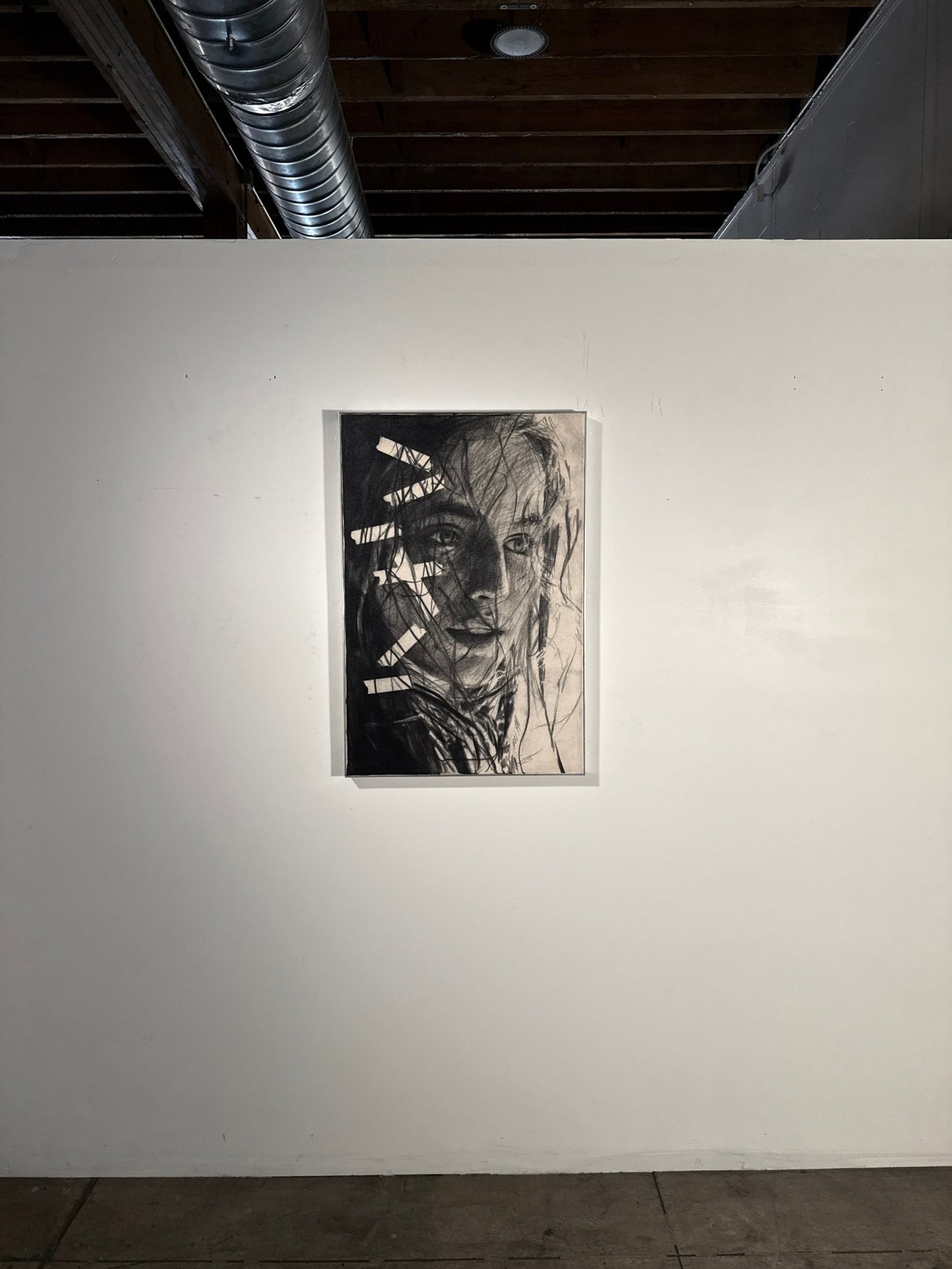 Our Memories Beneath the Surface | Original Charcoal on Canvas - Mad Charcoal