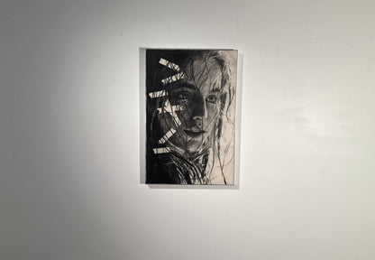 Our Memories Beneath the Surface | Original Charcoal on Canvas - Mad Charcoal