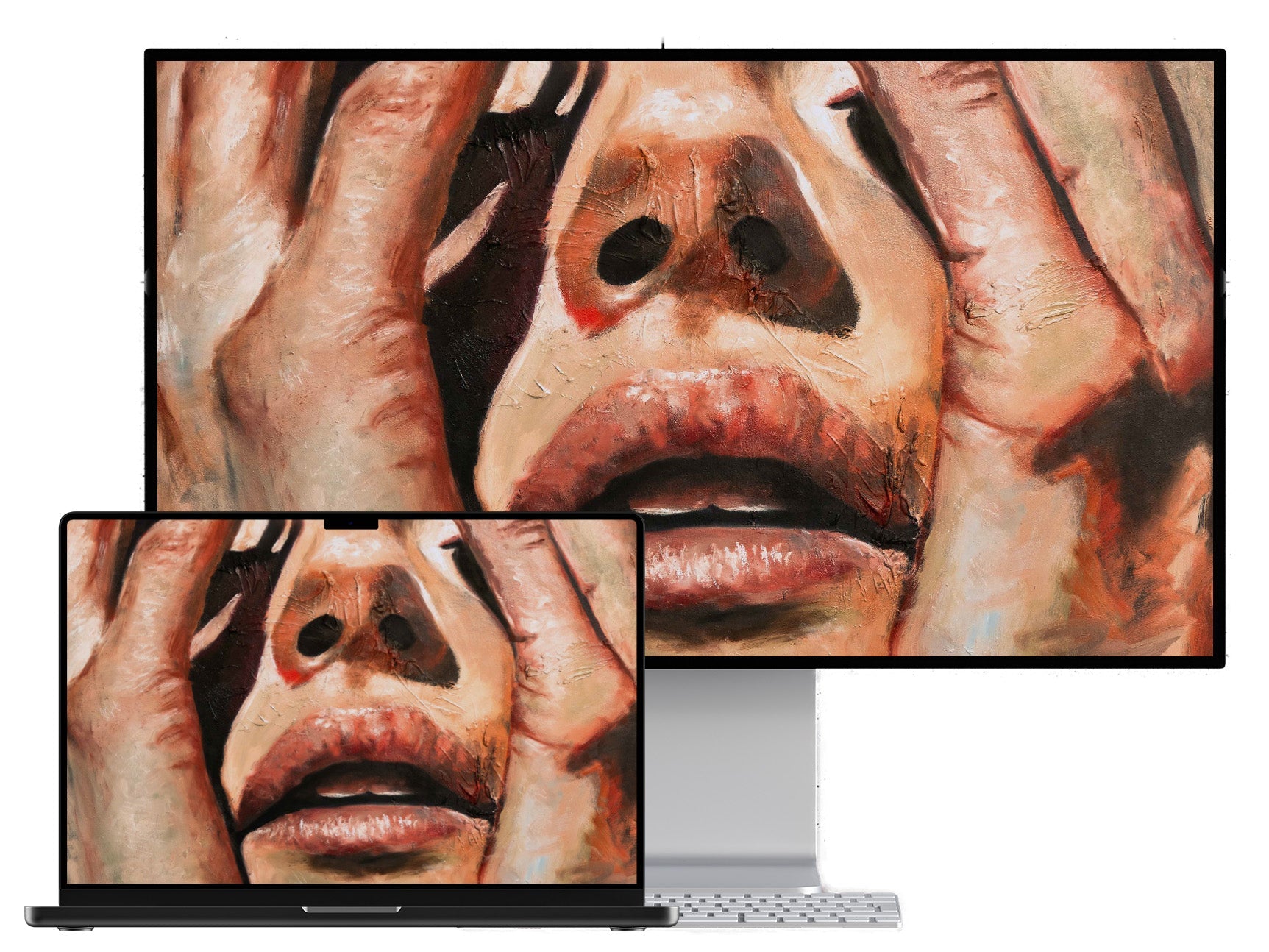 Portraits | Digital Wallpaper - Mad Charcoal