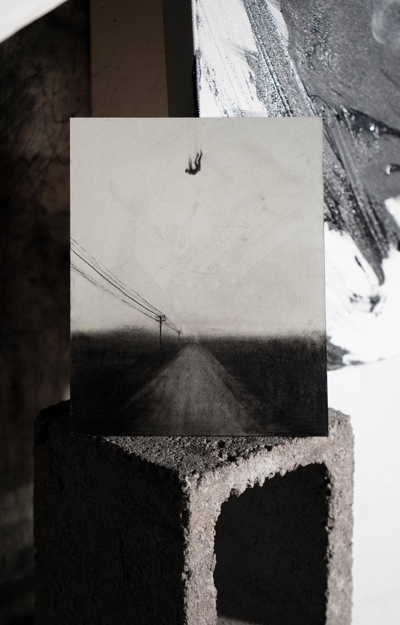 Power Lines | Original Drawing - Mad Charcoal