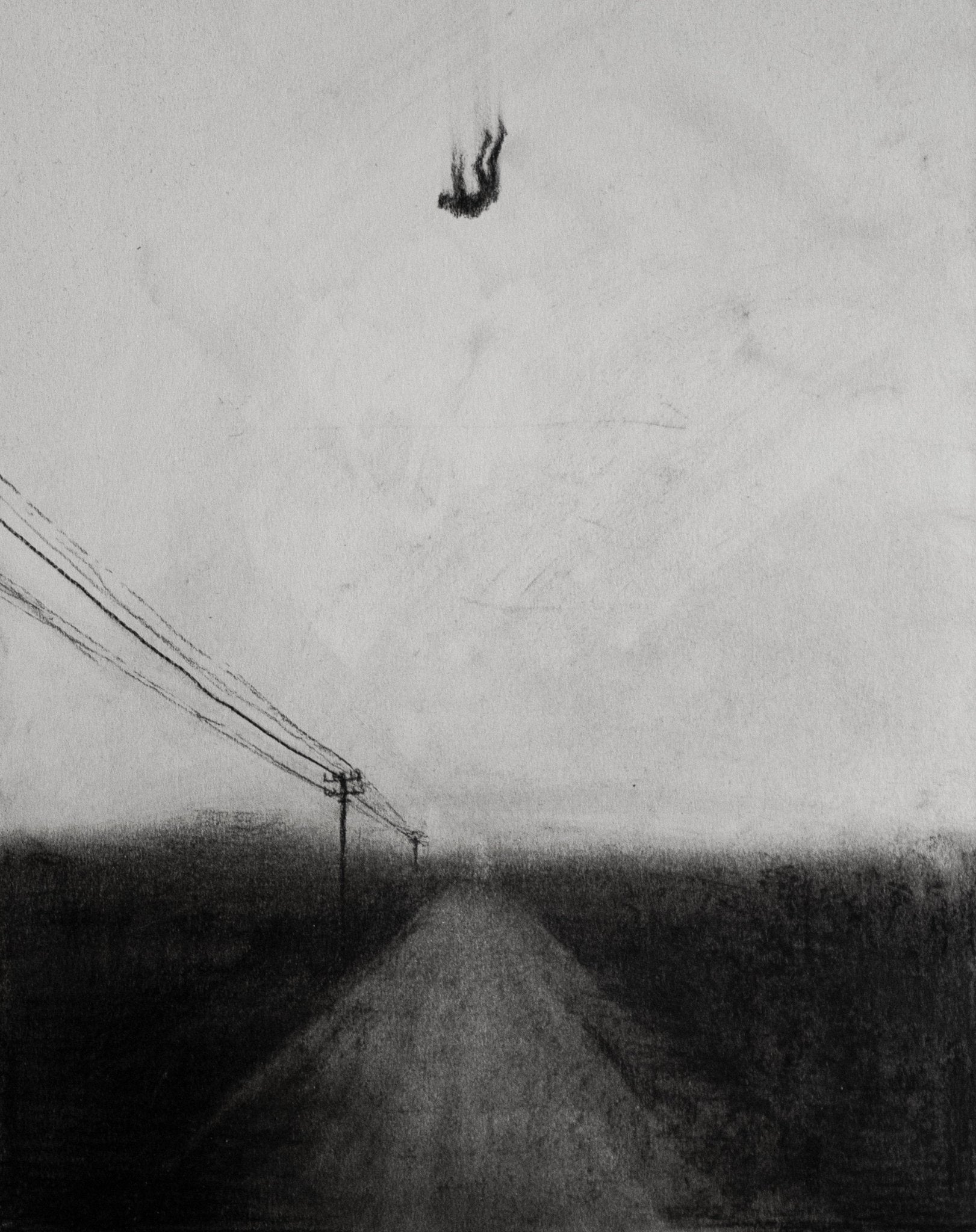 Power Lines | Original Drawing - Mad Charcoal