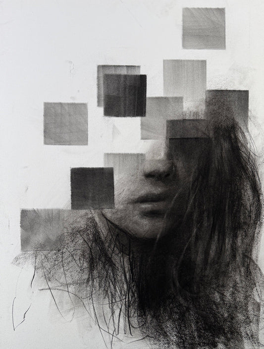 Quiet Collapse | Original Drawing - Mad Charcoal