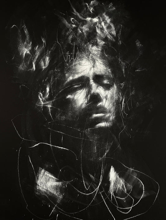 Rapture in Silence | Original Drawing - Mad Charcoal
