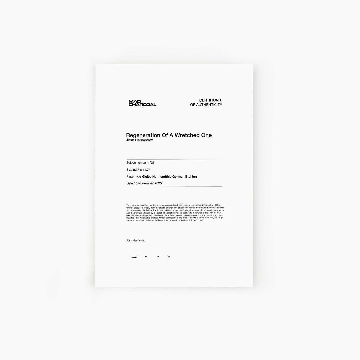 Regeneration Of A Wretched One - Mad Charcoal