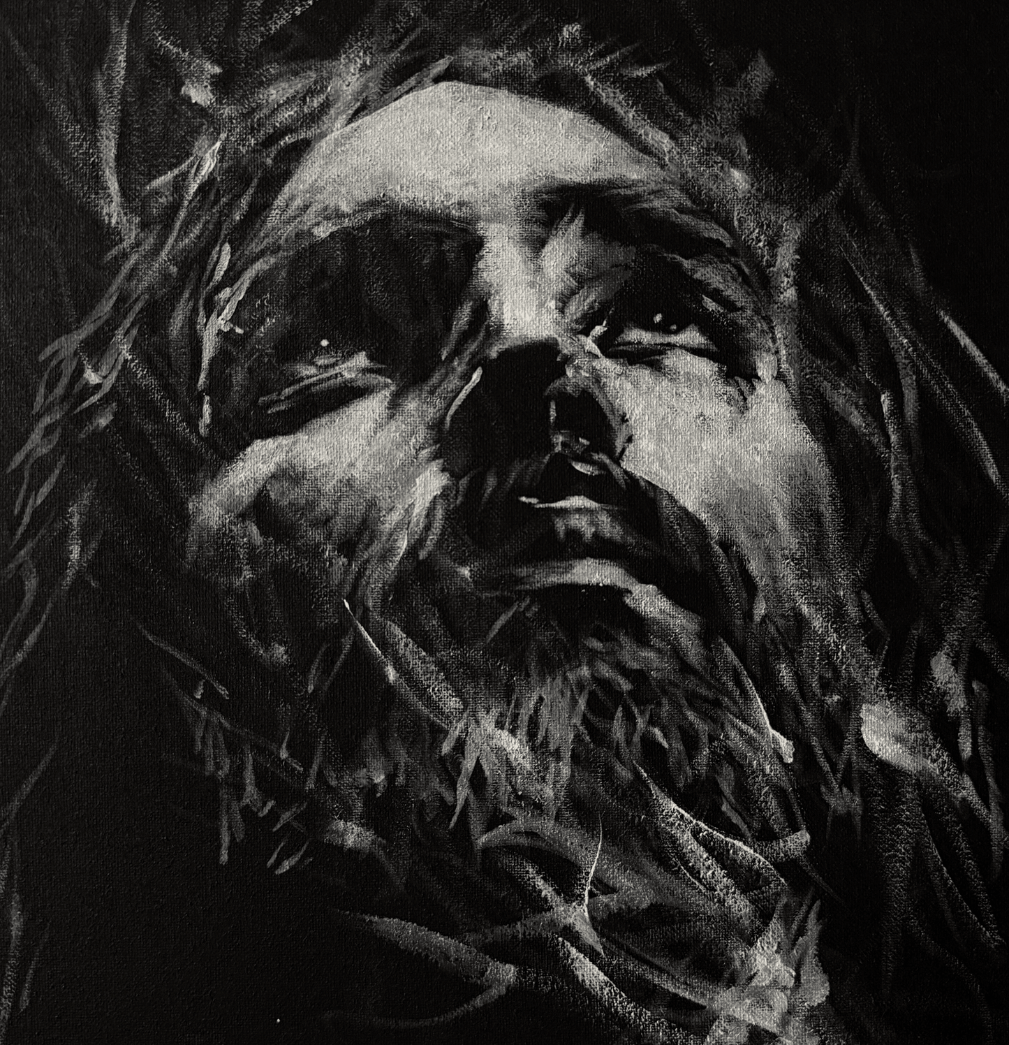 Reverence | Original Charcoal on Canvas - Mad Charcoal