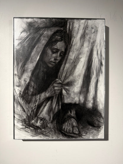 Reverence | Original Charcoal on Canvas - Mad Charcoal