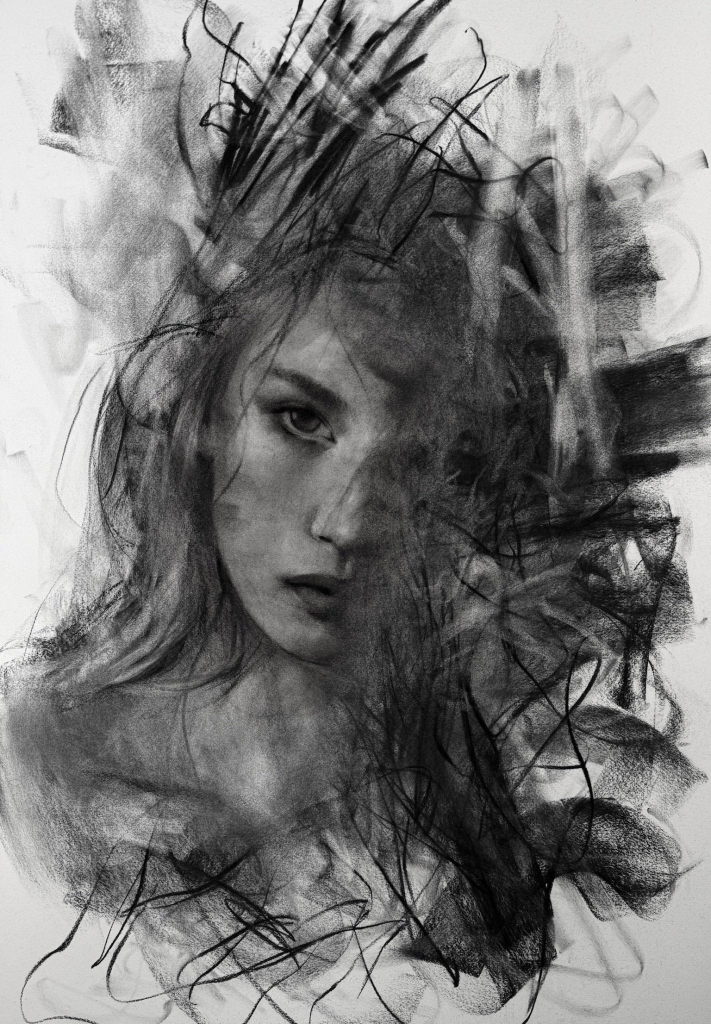 Soft Ruin | Original Drawing - Mad Charcoal