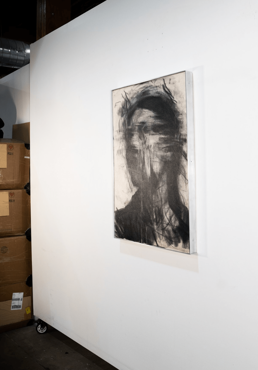 Somewhere Between Ruin and Reverence | Original Charcoal on Canvas - Mad Charcoal