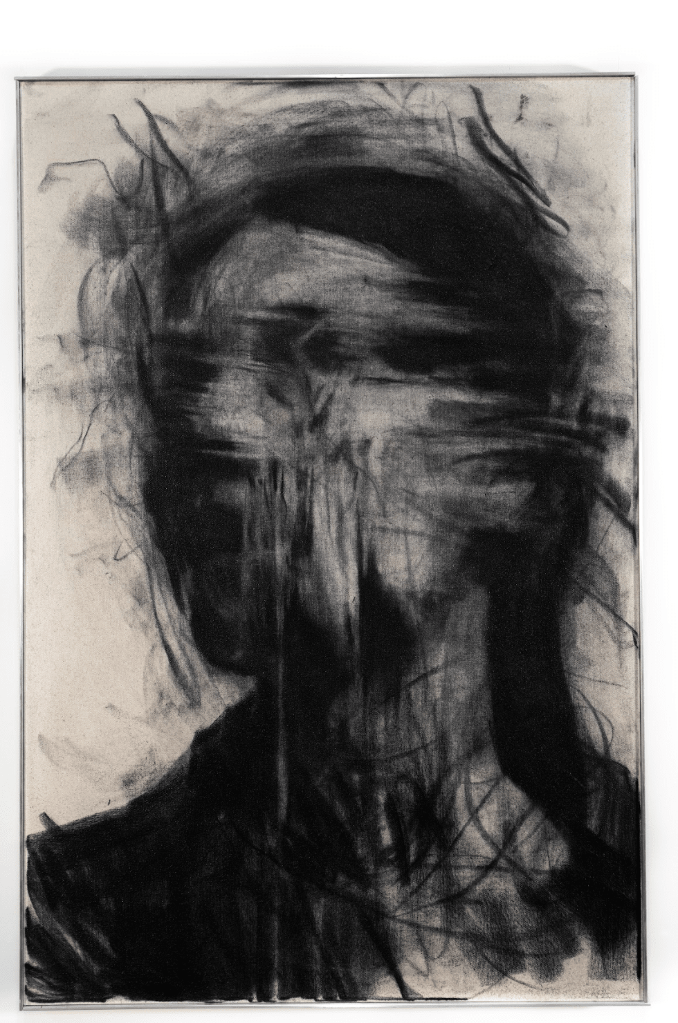 Somewhere Between Ruin and Reverence | Original Charcoal on Canvas - Mad Charcoal