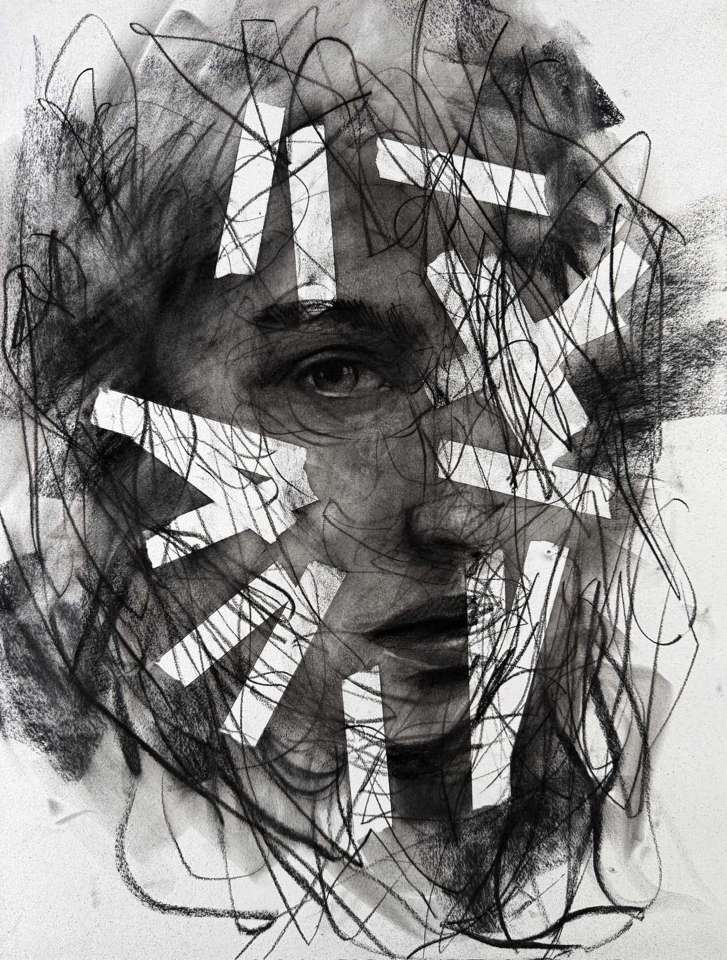 Somewhere I Couldn't Follow | Charcoal Original Drawing - Mad Charcoal