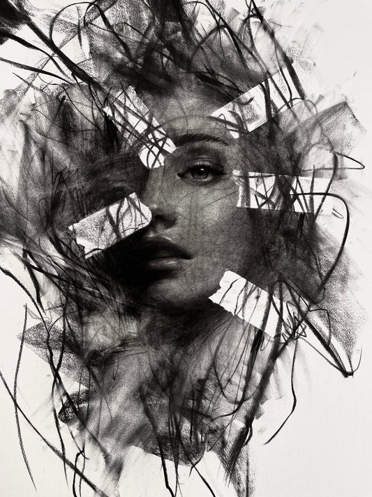 Stillness, After Everything | Original Drawing - Mad Charcoal