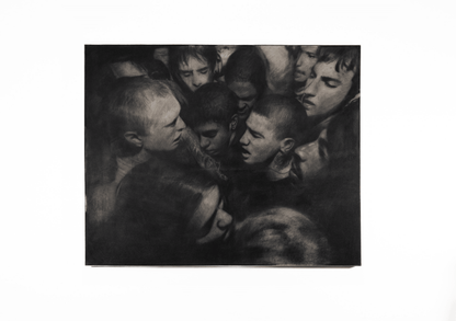 Suffocation to Forget it All | Original Charcoal on Canvas - Mad Charcoal