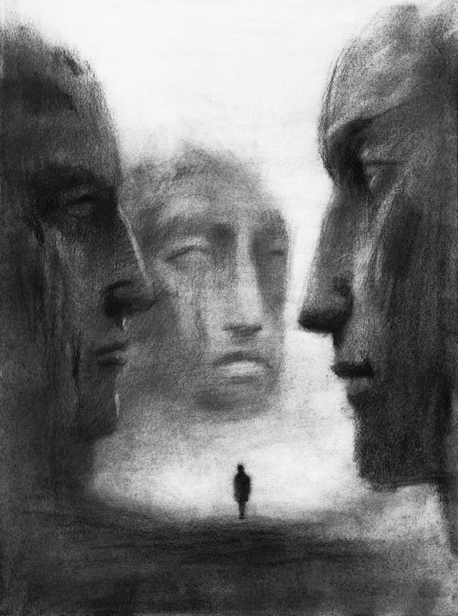 Surrounded | Original Drawing - Mad Charcoal