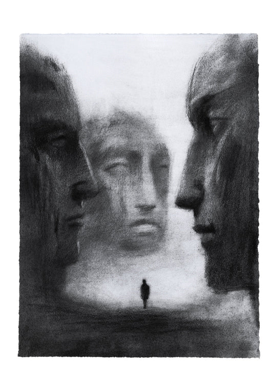 Surrounded | Original Drawing - Mad Charcoal