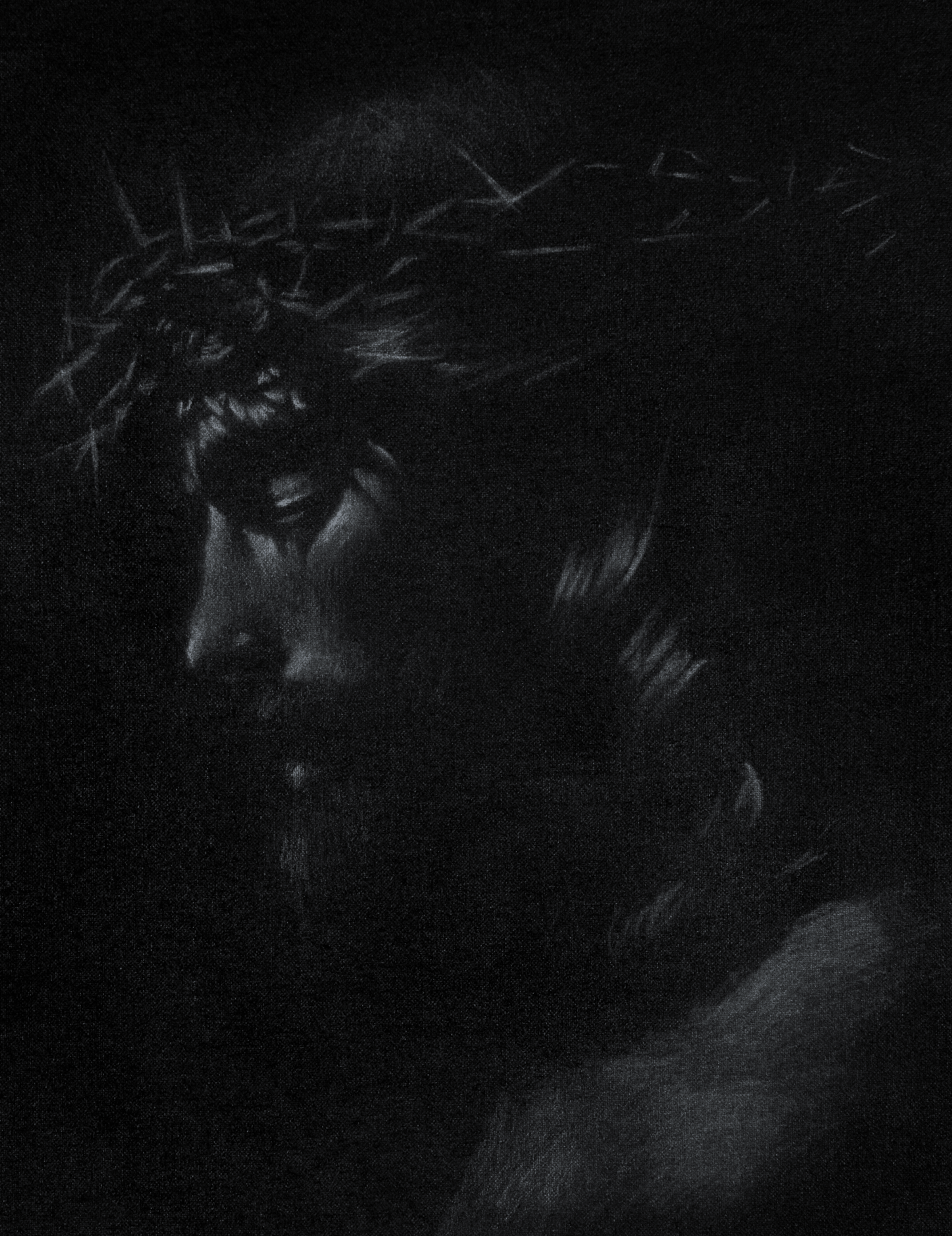 The Cost Of Forgiveness | Original Charcoal on Canvas - Mad Charcoal