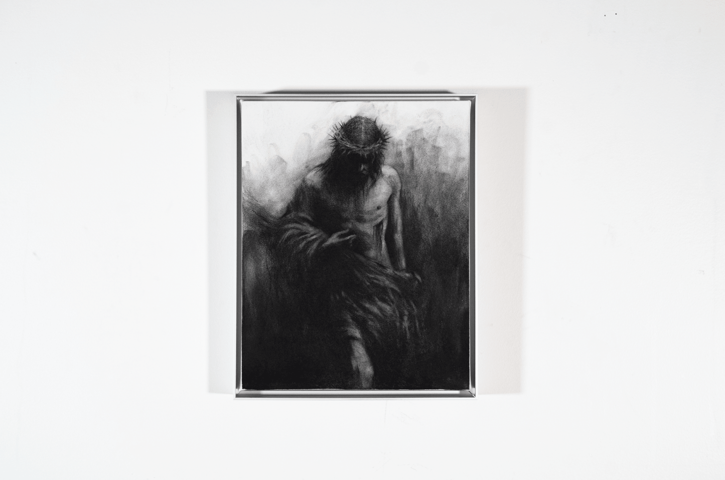 The Defeat Of Darkness | Original Charcoal on Canvas - Mad Charcoal