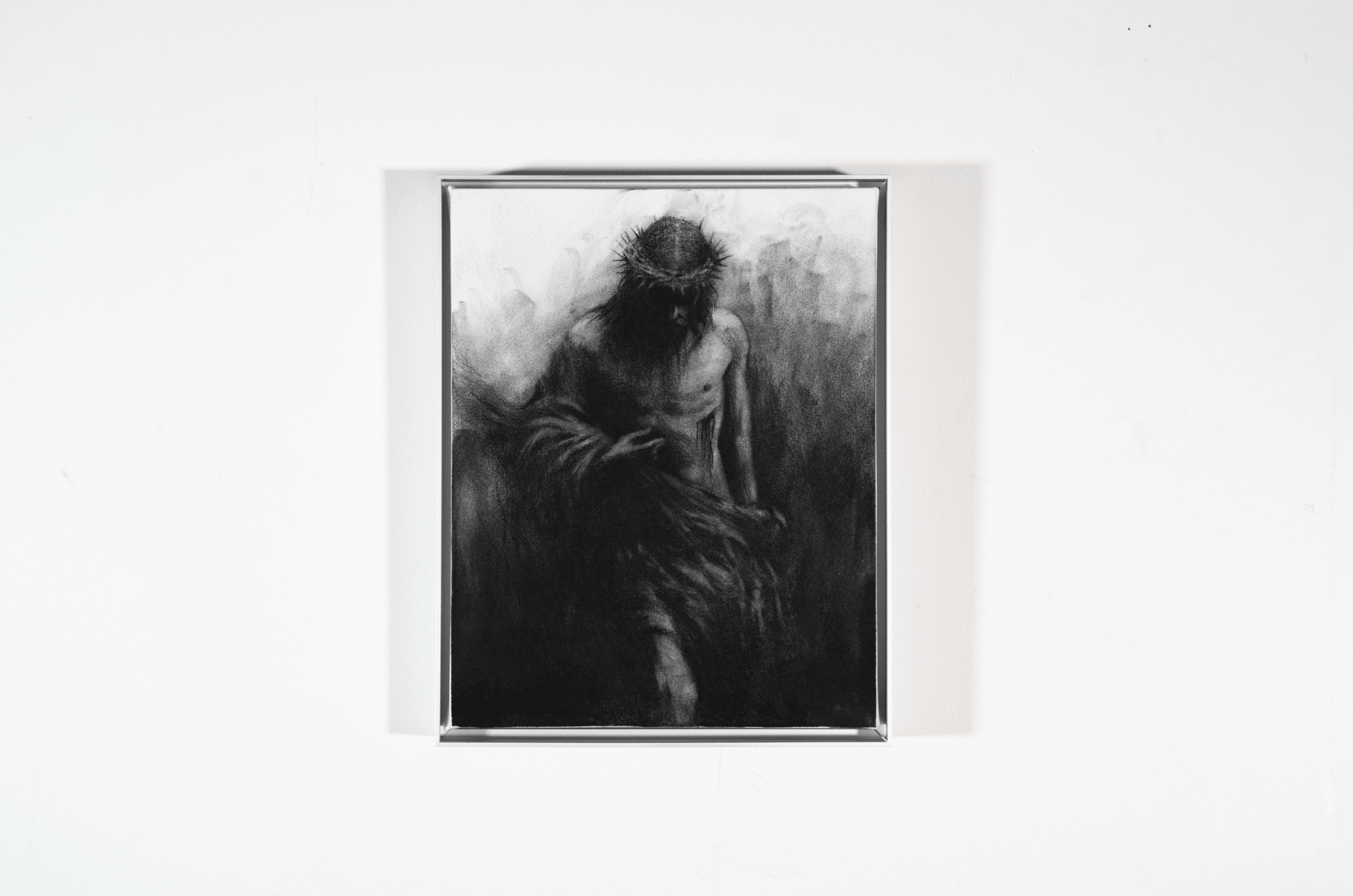 The Defeat Of Darkness | Original Charcoal on Canvas - Mad Charcoal