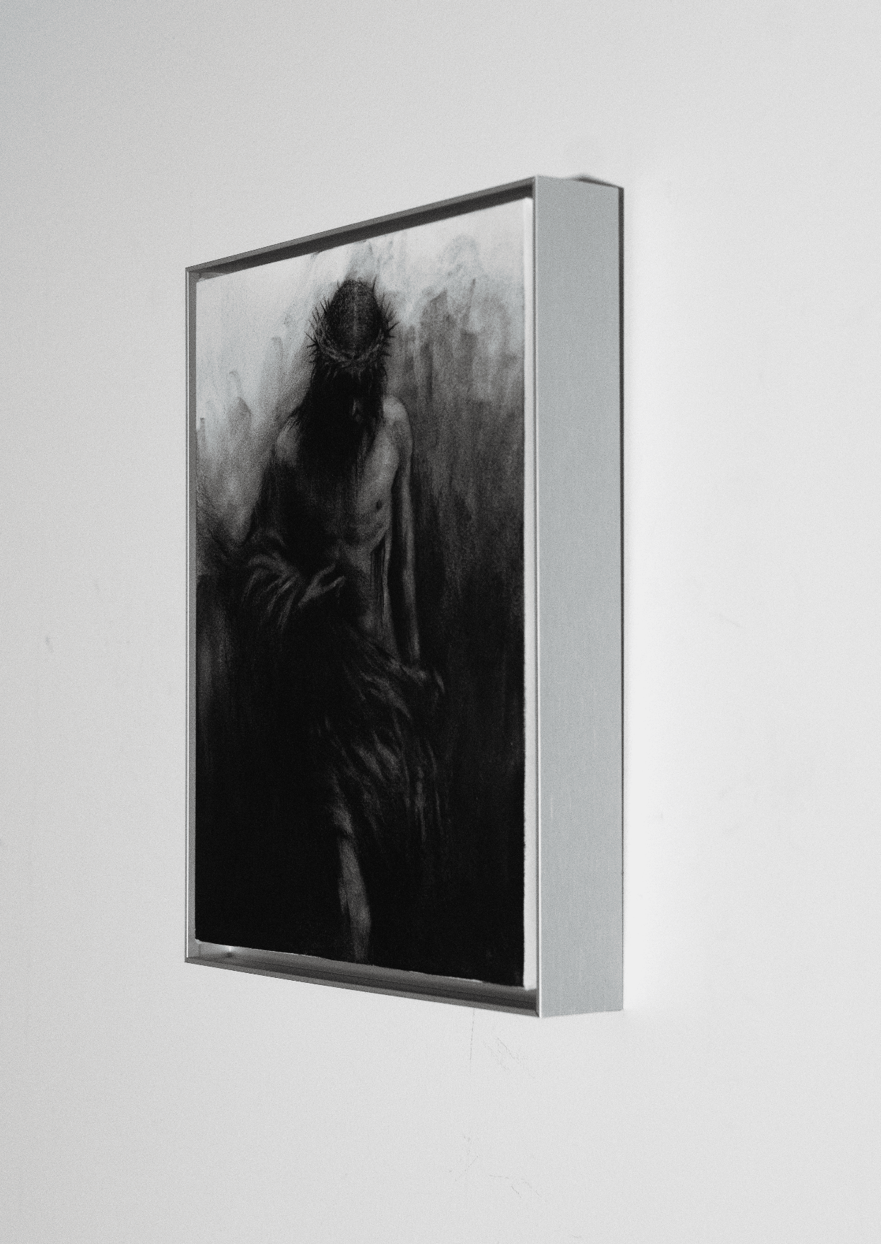 The Defeat Of Darkness | Original Charcoal on Canvas - Mad Charcoal