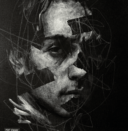 The Distance Within | Original Charcoal on Canvas - Mad Charcoal