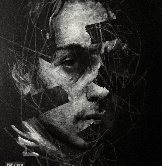 The Distance Within | Original Charcoal on Canvas - Mad Charcoal