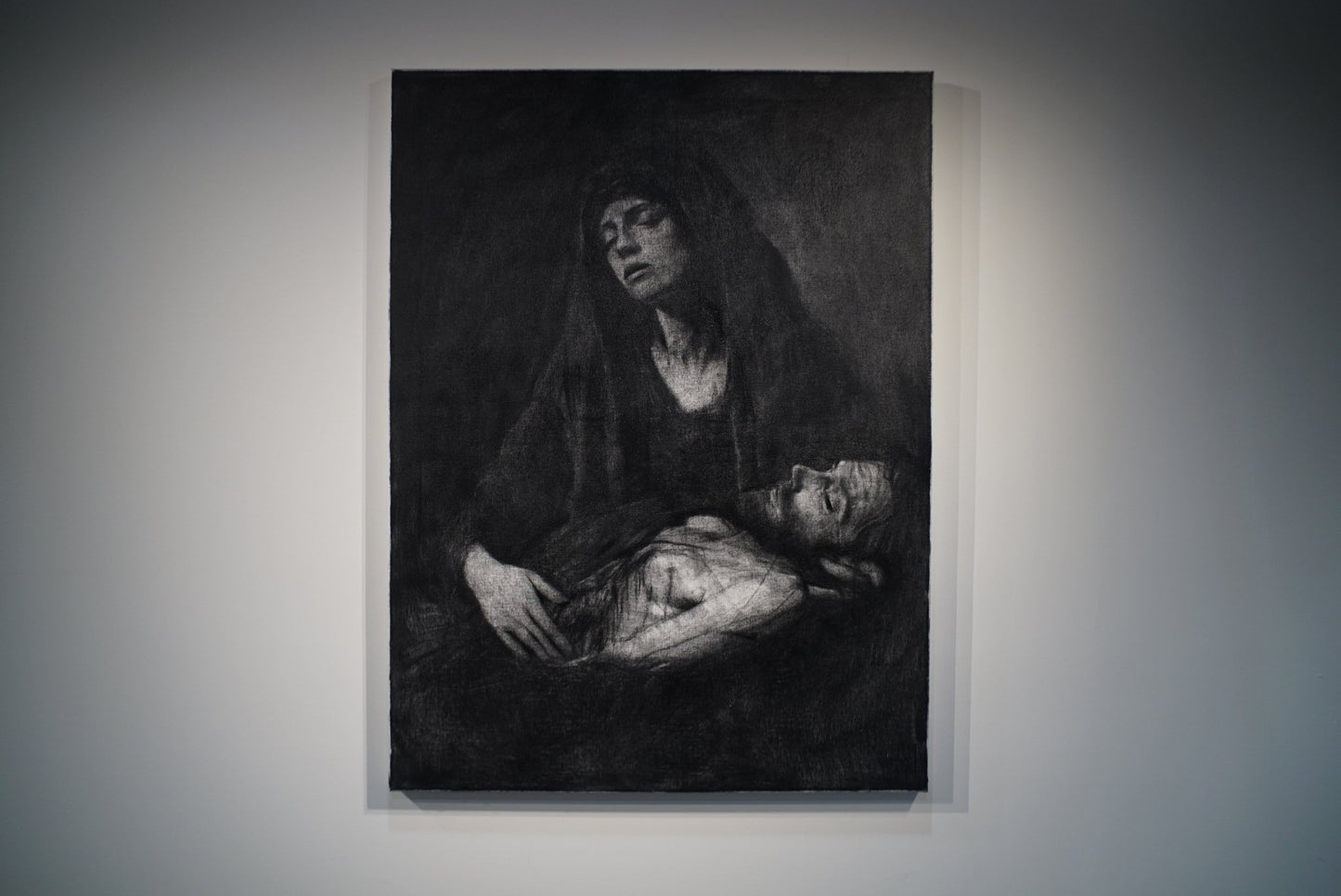 The Divine Descent | Charcoal on Canvas - Mad Charcoal