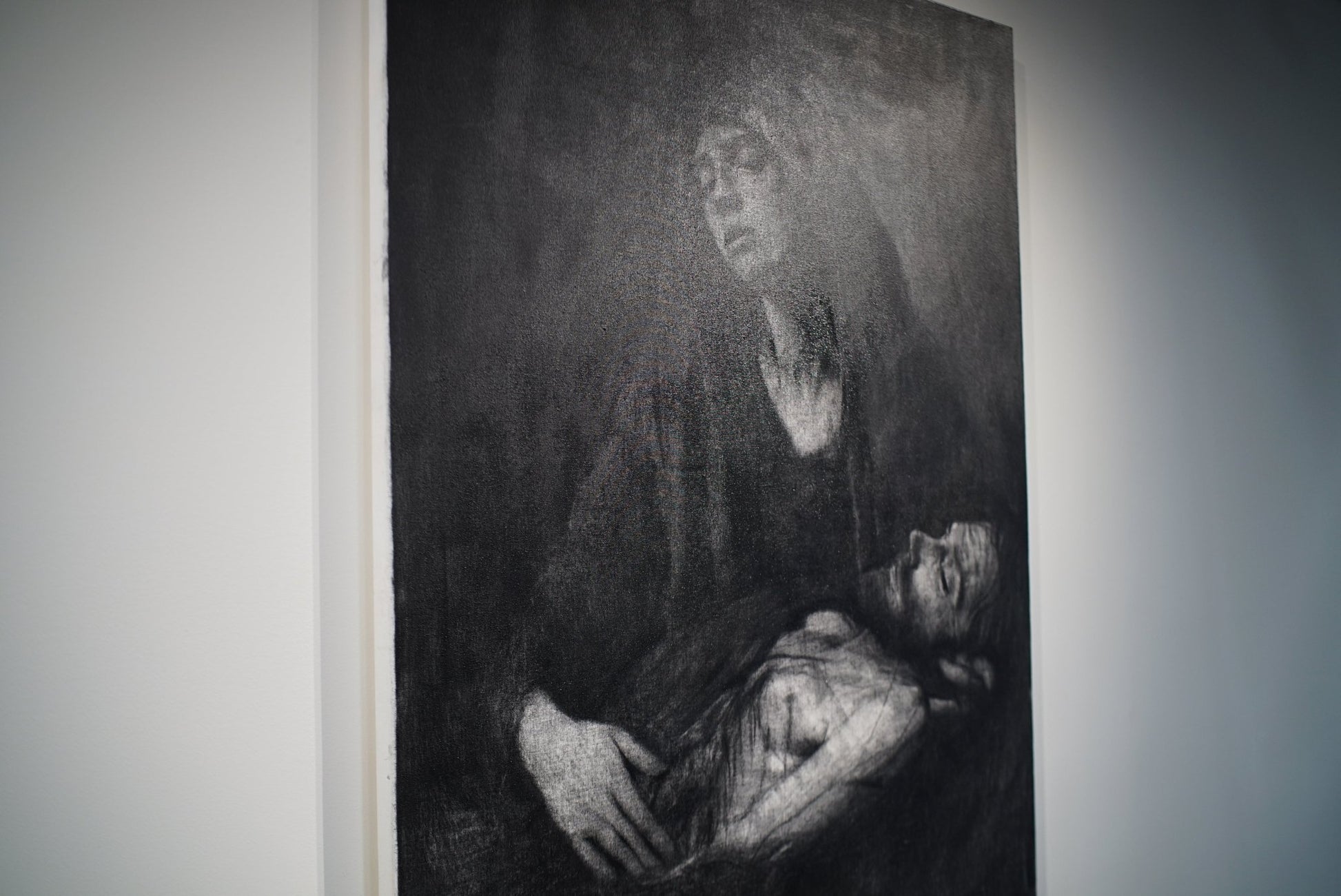 The Divine Descent | Charcoal on Canvas - Mad Charcoal