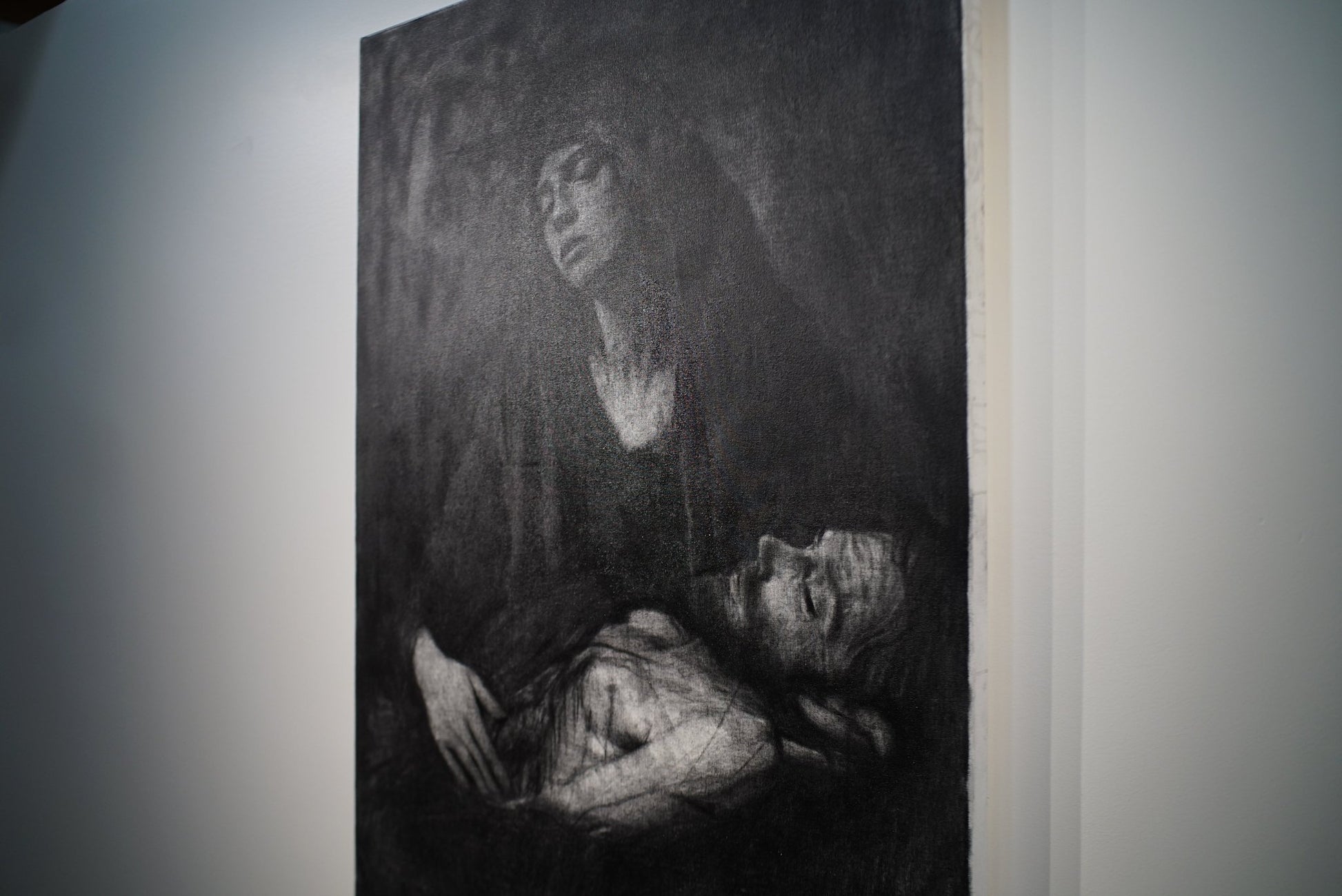 The Divine Descent | Charcoal on Canvas - Mad Charcoal