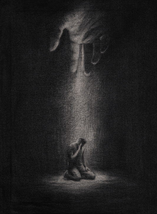 The End of My Wandering | Original Charcoal on Canvas - Mad Charcoal