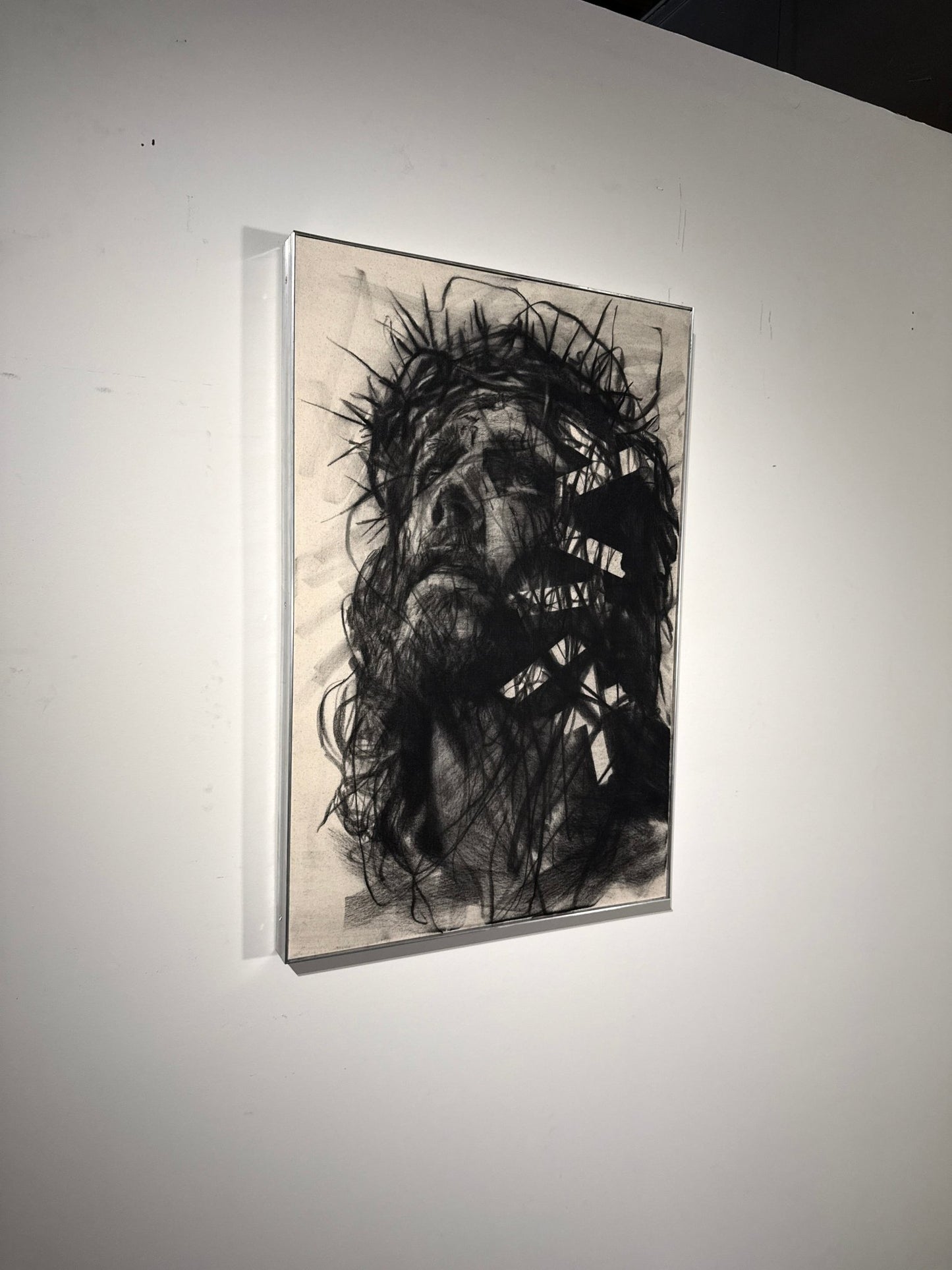 The Joy Set Before Him | Original Charcoal on Canvas - Mad Charcoal