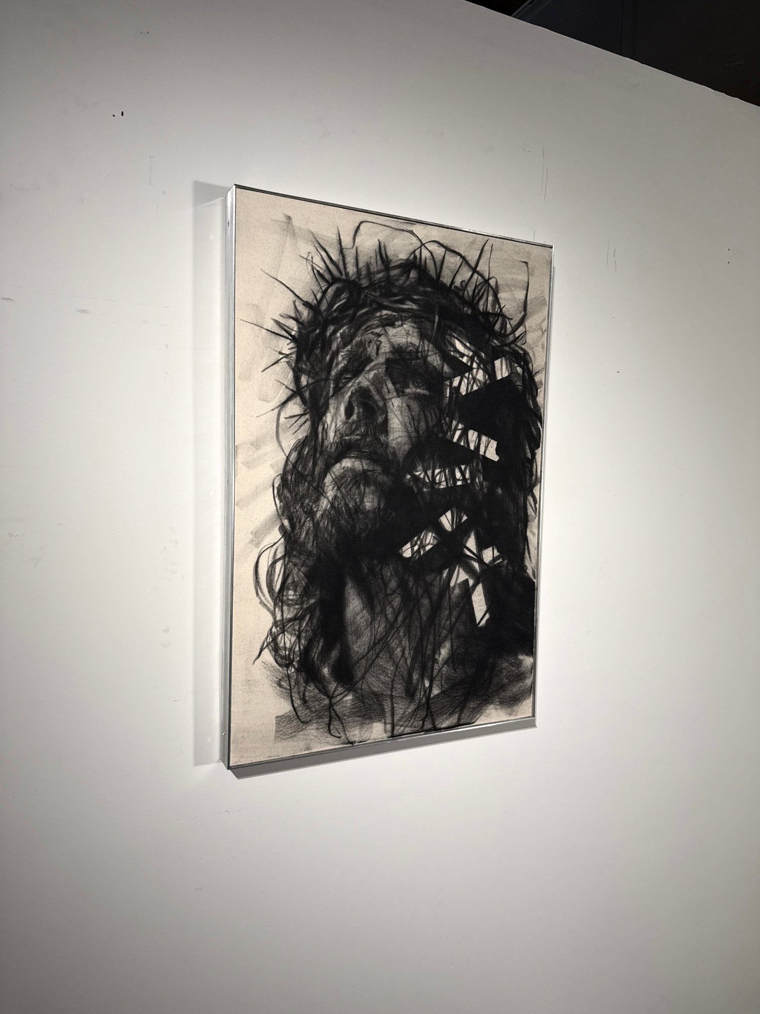 The Joy Set Before Him | Original Charcoal on Canvas - Mad Charcoal