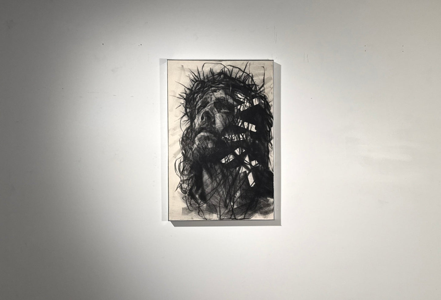 The Joy Set Before Him | Original Charcoal on Canvas - Mad Charcoal