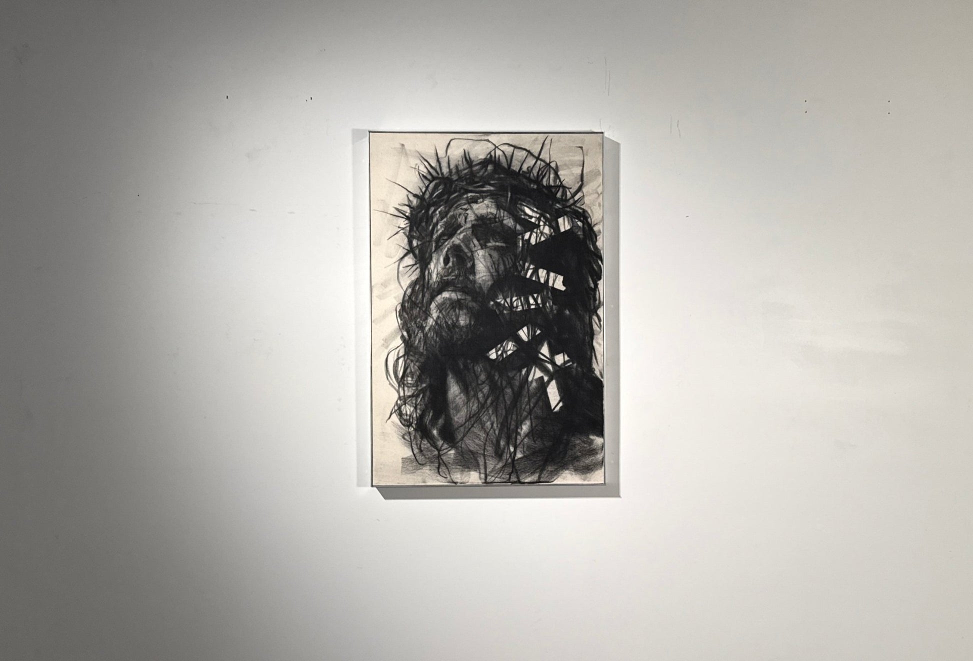 The Joy Set Before Him | Original Charcoal on Canvas - Mad Charcoal